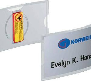 Durable 812319 Naamplaatje 8123 (b x h) 75 mm x 40 mm clip 25 stuk(s)