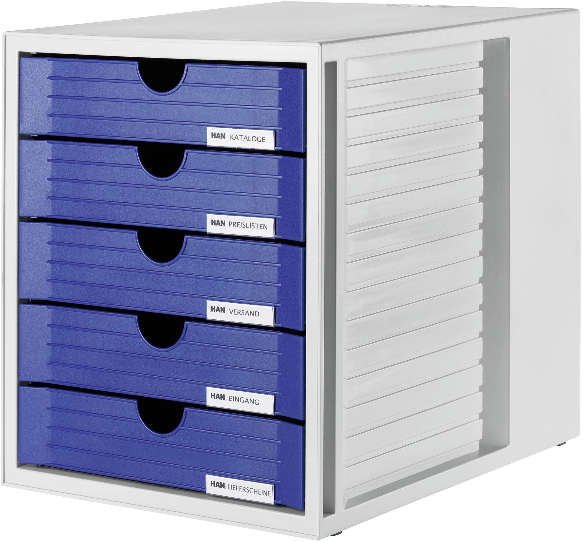 HAN Systembox 1450-14 Ladebox Lichtgrijs DIN A4, DIN C4 Aantal lades: 5