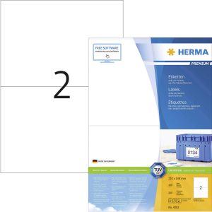 Herma 4282 Universele etiketten 210 x 148 mm Papier Wit 200 stuk(s) Permanent hechtend Inkjet, Laser (zwart/wit), Laser Herma 4282 Universele etiketten 210 x 148 mm Papier Wit 200 stuk(s) Permanent hechtend Inkjet, Laser (zwart/wit), Laser