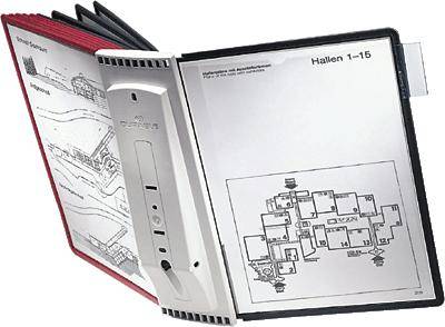 Durable Wandhouder voor bureaustandaard SHERPA WALL 10 - 5631 Rood, Zwart DIN A4 Aantal meegeleverde displaypanels 10