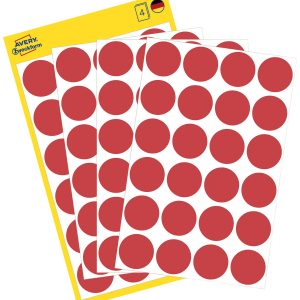 Avery-Zweckform 3004 Etiketten voor markeringspunten Ø 18 mm Rood 96 stuk(s) Permanent hechtend Papier Avery-Zweckform 3004 Etiketten voor markeringspunten Ø 18 mm Rood 96 stuk(s) Permanent hechtend Papier