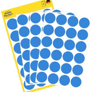 Avery-Zweckform 3005 Etiketten voor markeringspunten Ø 18 mm Blauw 96 stuk(s) Permanent hechtend Papier Avery-Zweckform 3005 Etiketten voor markeringspunten Ø 18 mm Blauw 96 stuk(s) Permanent hechtend Papier
