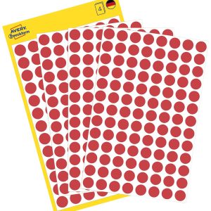 Avery-Zweckform 3010 Etiketten Ø 8 mm Papier Rood 416 stuk(s) Permanent hechtend Etiketten voor markeringspunten Avery-Zweckform 3010 Etiketten Ø 8 mm Papier Rood 416 stuk(s) Permanent hechtend Etiketten voor markeringspunten