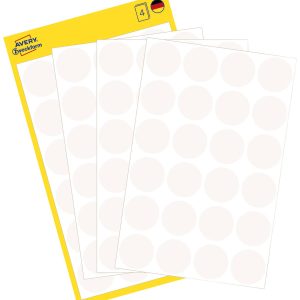 Avery-Zweckform 3170 Etiketten voor markeringspunten Ø 18 mm Wit 96 stuk(s) Permanent hechtend Papier Avery-Zweckform 3170 Etiketten voor markeringspunten Ø 18 mm Wit 96 stuk(s) Permanent hechtend Papier