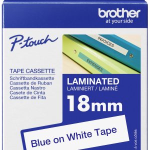 Labeltape Brother TZe, TZ TZe-243 PET Tapekleur: Wit Tekstkleur:Blauw 18 mm 8 m Labeltape Brother TZe, TZ TZe-243 PET Tapekleur: Wit Tekstkleur:Blauw 18 mm 8 m