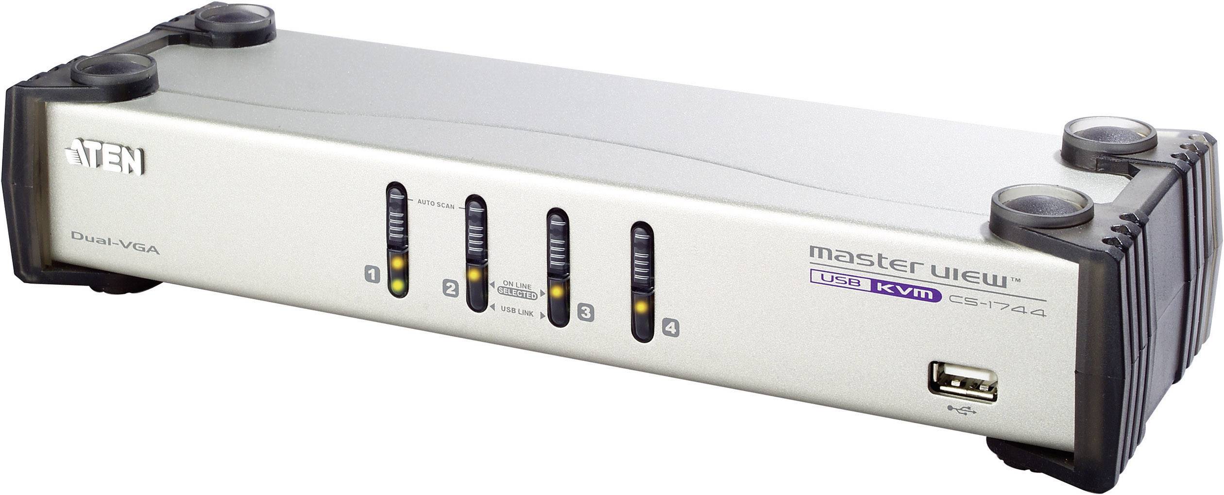 ATEN CS1744C-AT KVM-switch 4 poorten VGA USB 2048 x 1536 Pixel