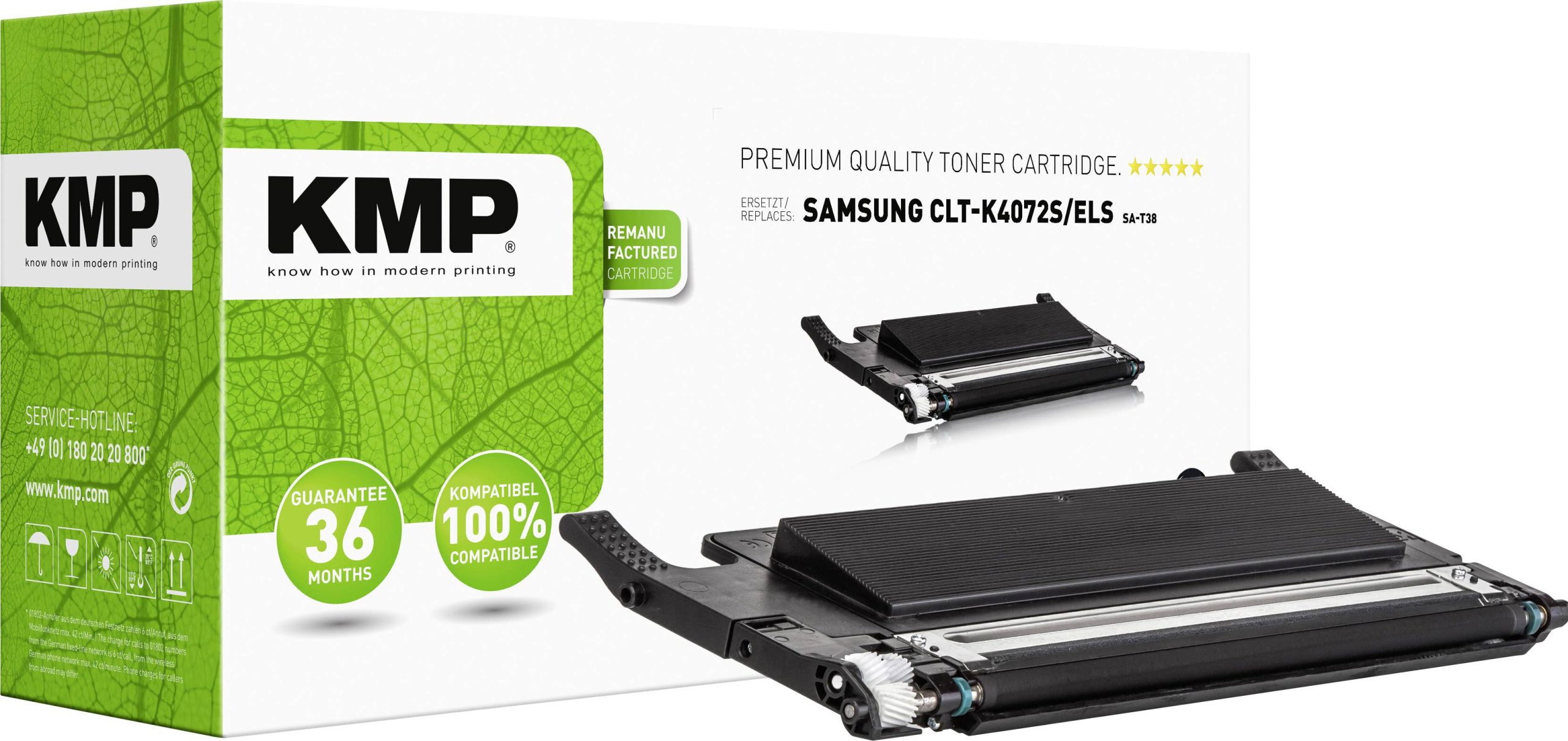 KMP Compatibel Tonercassette SA-T38 vervangt Samsung CLT-K4072 Zwart
