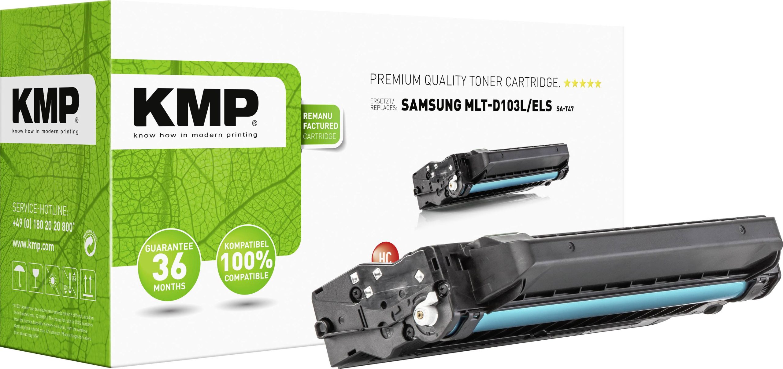 KMP Tonercassette vervangt Samsung MLT-D103L Compatibel Zwart 2900 bladzijden SA-T47