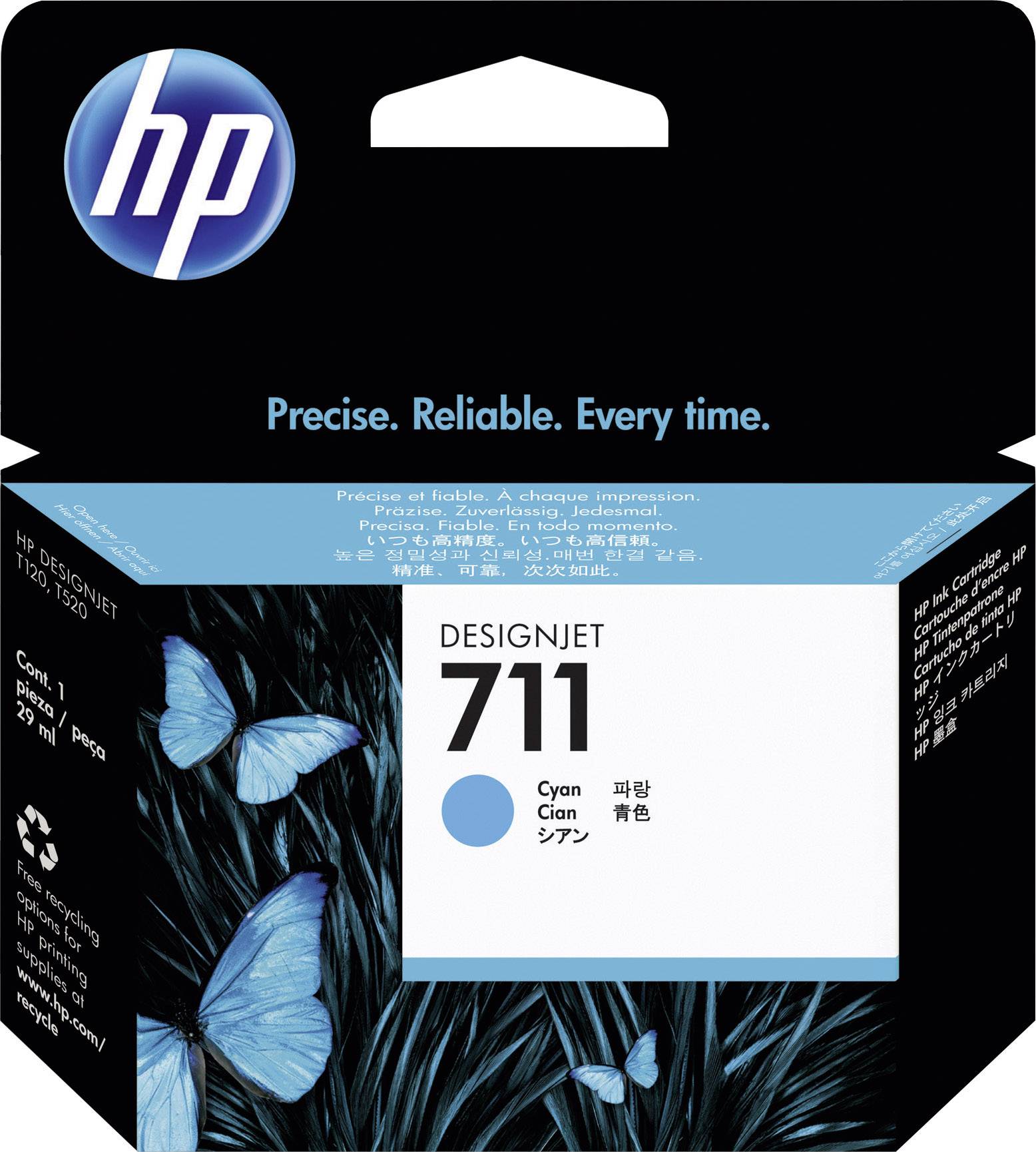 HP Inktcartridge 711 Origineel Cyaan CZ130A