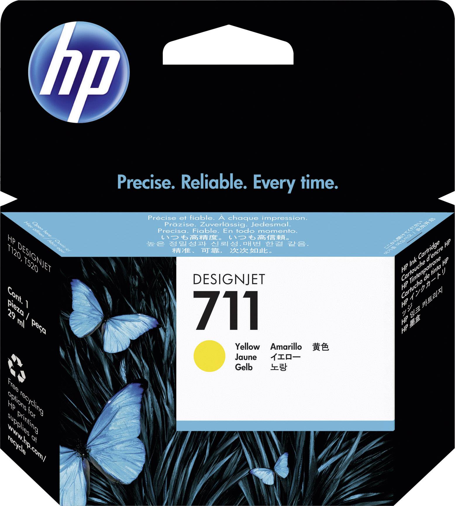 HP Inktcartridge 711 Origineel Geel CZ132A
