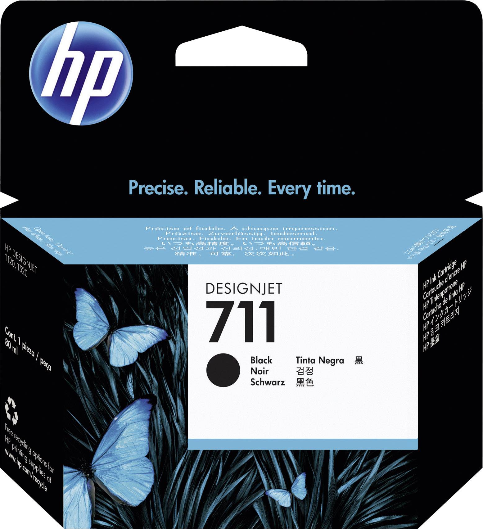 HP Inktcartridge 711 Origineel Zwart CZ133A