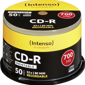Intenso 1801125 CD-R 80 disc 700 MB 50 stuk(s) Spindel Bedrukbaar Intenso 1801125 CD-R 80 disc 700 MB 50 stuk(s) Spindel Bedrukbaar
