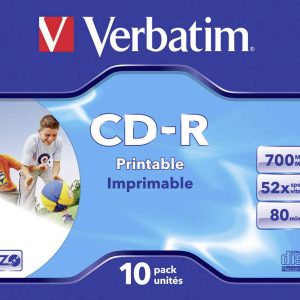 Verbatim 43325 CD-R 80 disc 700 MB 10 stuk(s) Jewelcase Bedrukbaar
