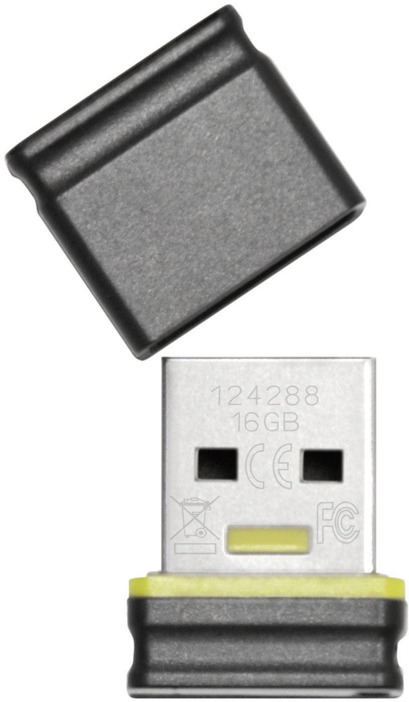Platinum Mini USB-stick 16 GB Zwart, Blauw 177536 USB-A 2.0