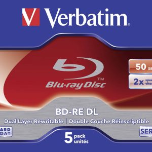 Verbatim 43760 Blu-ray BD-RE DL disc 50 GB 5 stuk(s) Jewelcase Herschrijfbaar