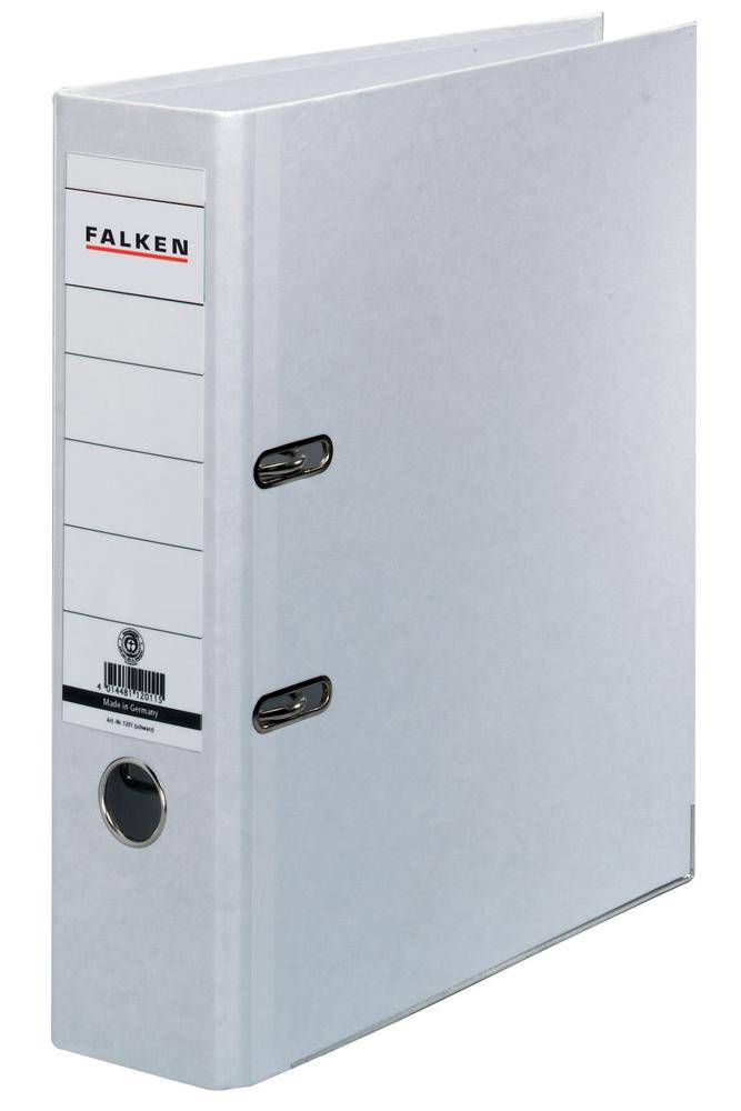 Falken Ordner Recycolor DIN A4 Rugbreedte: 80 mm Wit 2 beugels 11285897