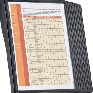 Durable Wandhouder voor bureaustandaard SHEPA STYLE WALL 10 – 5854 Zwart DIN A4 Aantal meegeleverde displaypanels 10