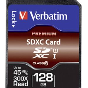 Verbatim Premium SDXC-kaart 128 GB Class 10, UHS-I Verbatim Premium SDXC-kaart 128 GB Class 10, UHS-I