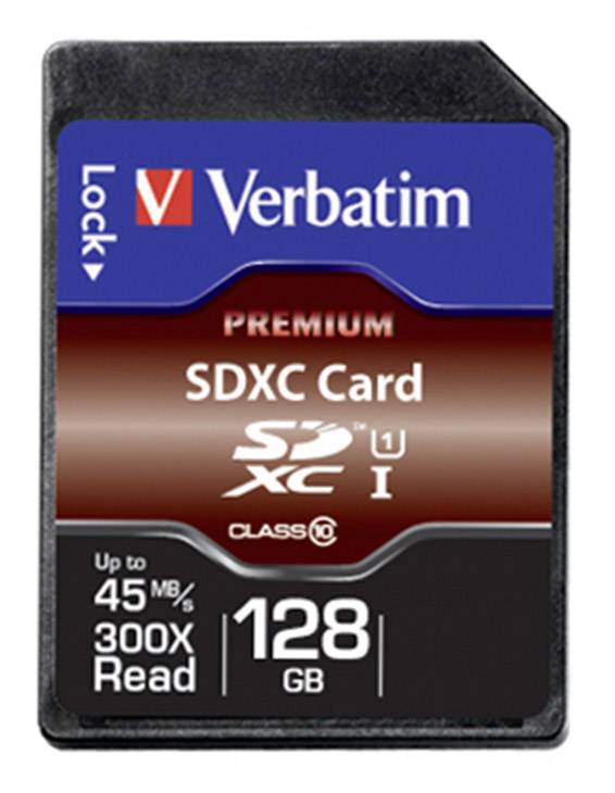 Verbatim Premium SDXC-kaart 128 GB Class 10, UHS-I