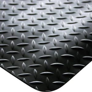 COBA Europe DP010005C Werkruimtemat Deckplate zwart (b x h) 0.9 m x 15 mm (Stukgoed) 1 m