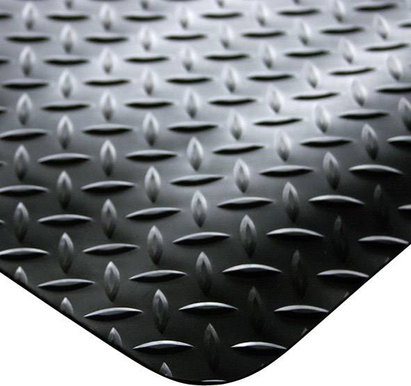 COBA Europe DP010005C Werkruimtemat Deckplate zwart (b x h) 0.9 m x 15 mm (Stukgoed) 1 m