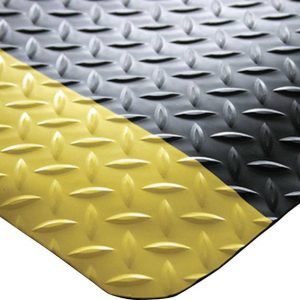 COBA Europe SD010708C Deckplate Werkplaatsmat (b x h) 1.2 m x 15 mm (Stukgoed) Zwart, Geel