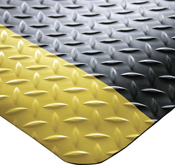 COBA Europe SD010708C Deckplate Werkplaatsmat (b x h) 1.2 m x 15 mm (Stukgoed) Zwart, Geel