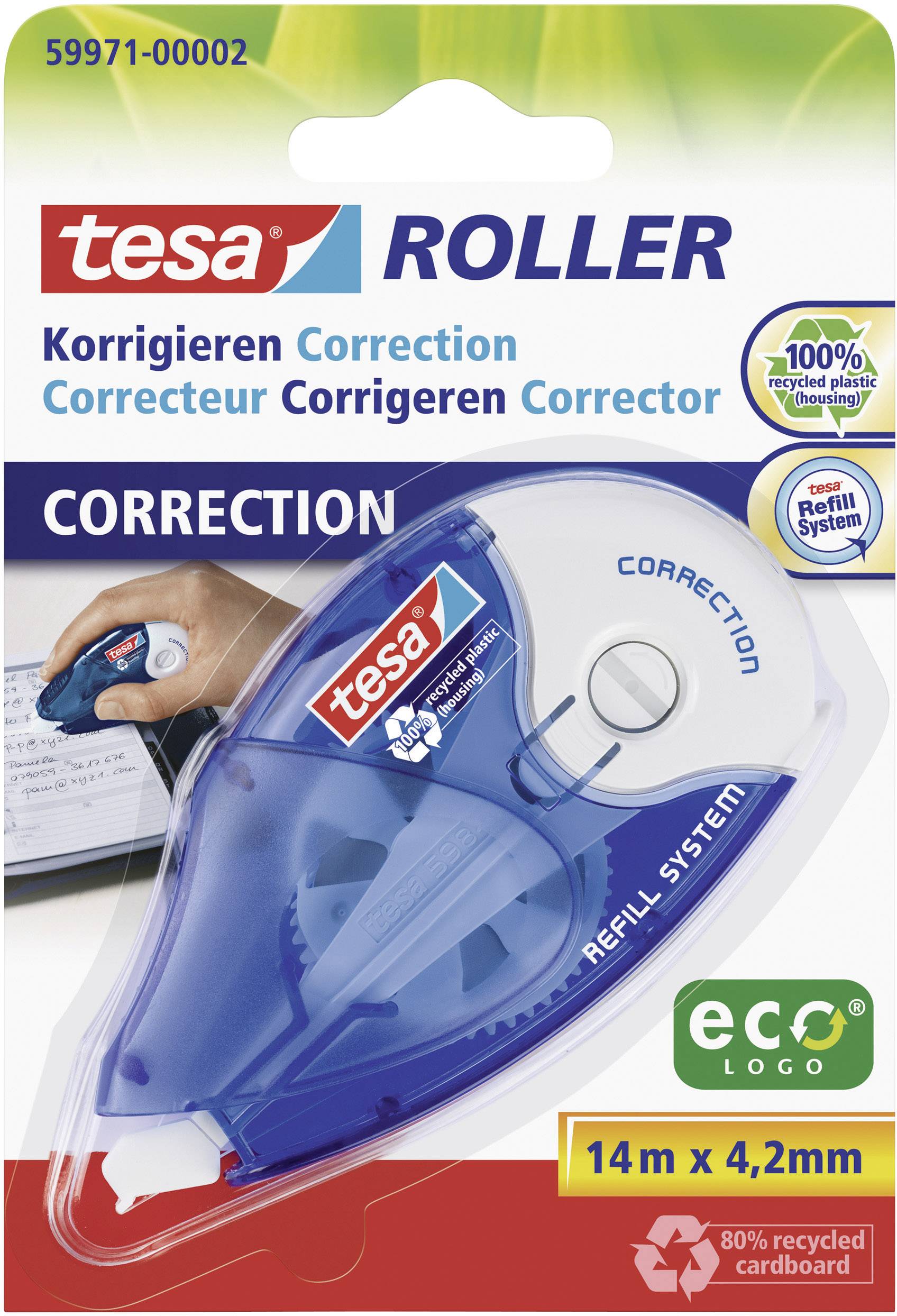 tesa Correctieroller ROLLER 59971 4.2 mm Wit 14 m 1 stuk(s)