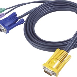 ATEN KVM Aansluitkabel [1x SPHD-15-stekker – 2x PS/2-stekker, VGA-stekker] 1.80 m Zwart