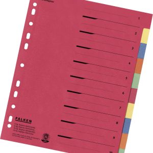 Falken kartonregister/80086390 240×297 mm 10-delig 230 g/m2 Falken kartonregister/80086390 240×297 mm 10-delig 230 g/m2