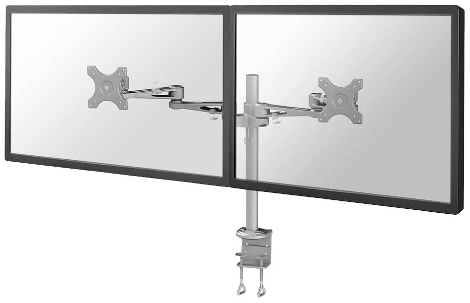 Neomounts FPMA-D935D Monitor-tafelbeugel Aantal monteerbare displays: 2 Display(s) 25,4 cm (10") - 68,6 cm (27") Zilver