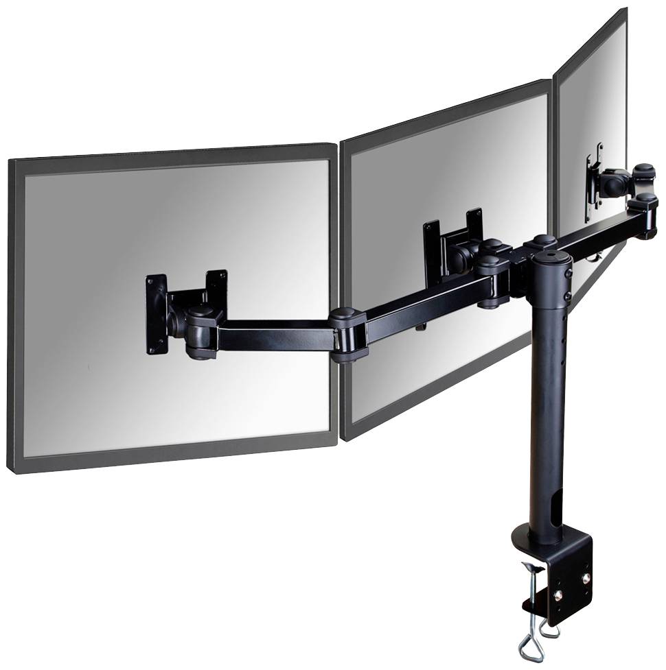 Neomounts FPMA-D960D3 Monitor-tafelbeugel Aantal monteerbare displays: 3 Display(s) 25,4 cm (10") - 54,6 cm (21,5") Zwar