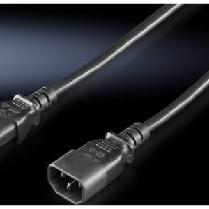 Rittal Stroom Verlengkabel [1x Apparaatstekker, male C14 – 1x Apparaatstekker, female C13 10A] 1.80 m Zwart