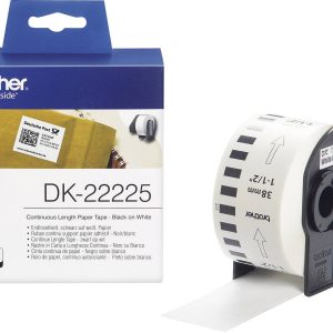 Brother Brother DK-22225 – Papier – Schwarz auf Weiß – Rolle (3,8 cm x 30,5 m) Rol met etiketten 38 mm x 30.48 m Papier Brother Brother DK-22225 – Papier – Schwarz auf Weiß – Rolle (3,8 cm x 30,5 m) Rol met etiketten 38 mm x 30.48 m Papier