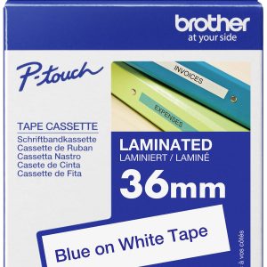 Brother TZe-263 Labeltape Kunststof Tapekleur: Wit Tekstkleur: Blauw 36 mm 8 m