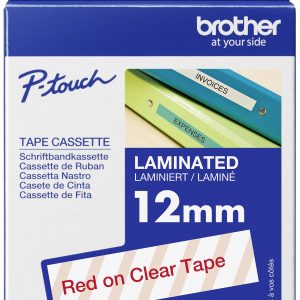Etiketten Brother TZe, TZ TZe-132 Kunststof Tapekleur: Transparant Tekstkleur:Rood 12 mm 8 m Etiketten Brother TZe, TZ TZe-132 Kunststof Tapekleur: Transparant Tekstkleur:Rood 12 mm 8 m