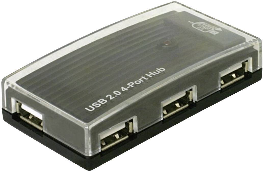 Delock Delock - Hub - 4 x USB 2.0 - Desktop 61393 USB-hub 4 poorten USB-A USB 2.0 480 MBit/s Zwart