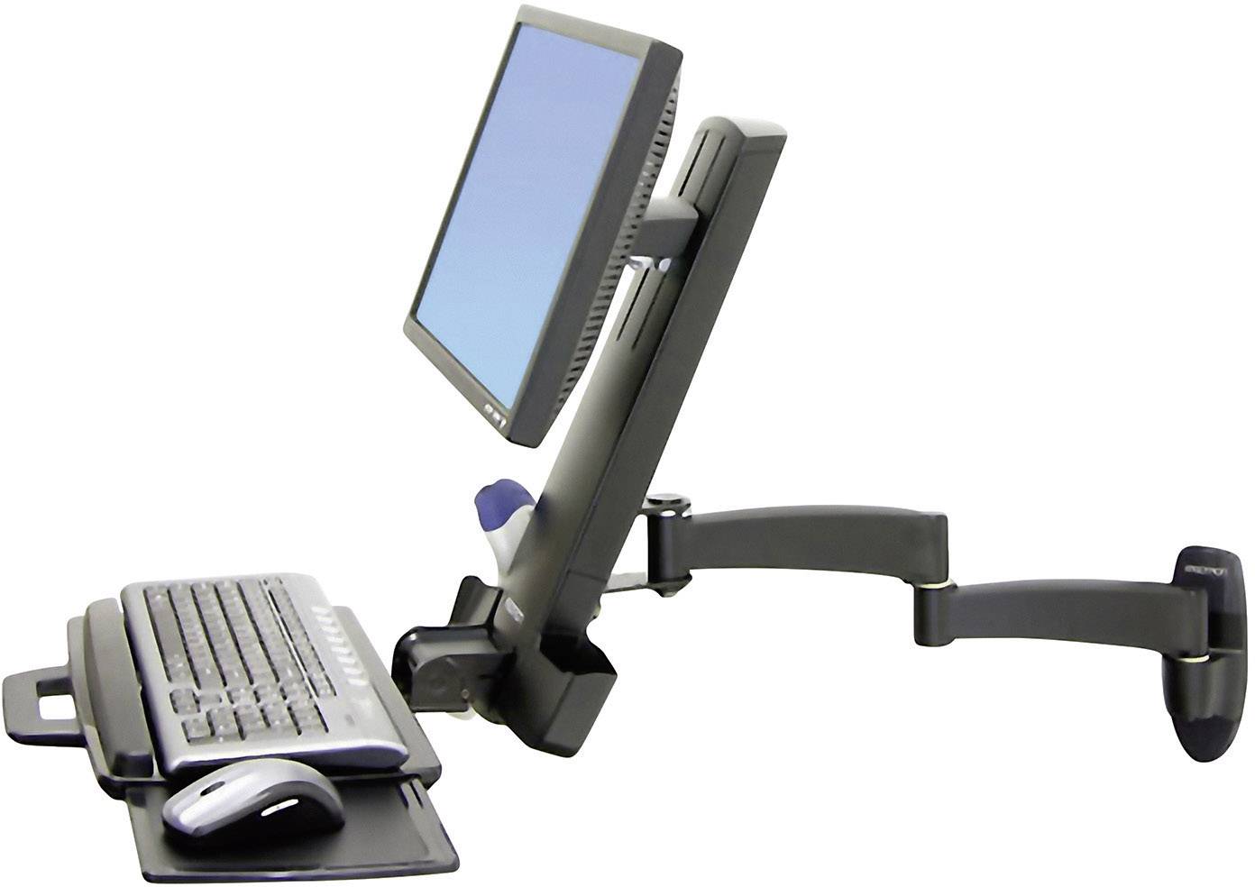 Ergotron Combo Arm Serie 200 Monitor-wandbeugel Aantal monteerbare displays: 1 Display(s) 25,4 cm (10") - 61 cm (24") Zw