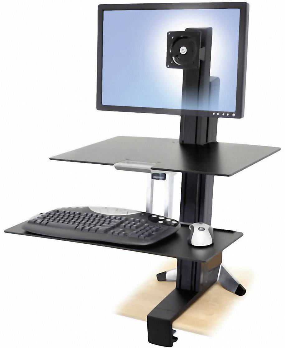 Ergotron WorkFit-S, Single HD with Worksurface+ Monitor-tafelbeugel Aantal monteerbare displays: 1 Display(s) 25,4 cm (1