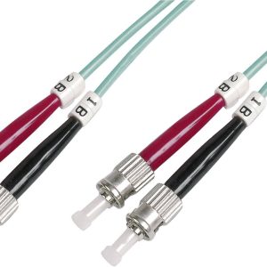 Digitus DK-2511-02/3 Glasvezel Optische vezel Aansluitkabel 2.00 m Turquoise [1x ST-stekker – 1x ST-stekker] 50/125 µ Mu