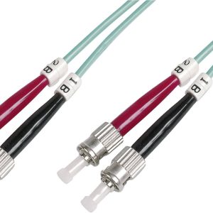 Digitus DK-2511-05/3 Glasvezel Optische vezel Aansluitkabel 5.00 m Turquoise [1x ST-stekker – 1x ST-stekker] 50/125 µ Mu