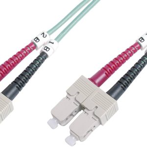 Digitus DK-2522-02/3 Glasvezel Optische vezel Aansluitkabel 2.00 m Turquoise [1x SC-stekker – 1x SC-stekker] 50/125 µ Mu