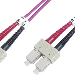 Digitus DK-2522-02-4 Glasvezel Optische vezel Aansluitkabel 2.00 m Violet [1x SC-stekker – 1x SC-stekker] 50/125 µ Multi