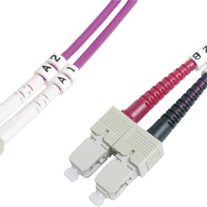 Digitus DK-2532-01-4 Glasvezel Optische vezel Aansluitkabel 1.00 m Violet [1x LC-stekker – 1x SC-stekker] 50/125 µ Multi