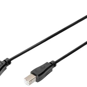 Digitus AK-300102-018-S USB-kabel USB 2.0 USB-A stekker, USB-B stekker 1.80 m Zwart Digitus AK-300102-018-S USB-kabel USB 2.0 USB-A stekker, USB-B stekker 1.80 m Zwart