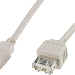 Digitus AK-300202-018-E USB-kabel USB 2.0 USB-A stekker, USB-A bus 1.80 m Beige Digitus AK-300202-018-E USB-kabel USB 2.0 USB-A stekker, USB-A bus 1.80 m Beige