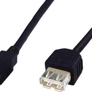 Digitus AK-300202-018-S USB-kabel USB 2.0 USB-A stekker, USB-A bus 1.80 m Zwart Digitus AK-300202-018-S USB-kabel USB 2.0 USB-A stekker, USB-A bus 1.80 m Zwart