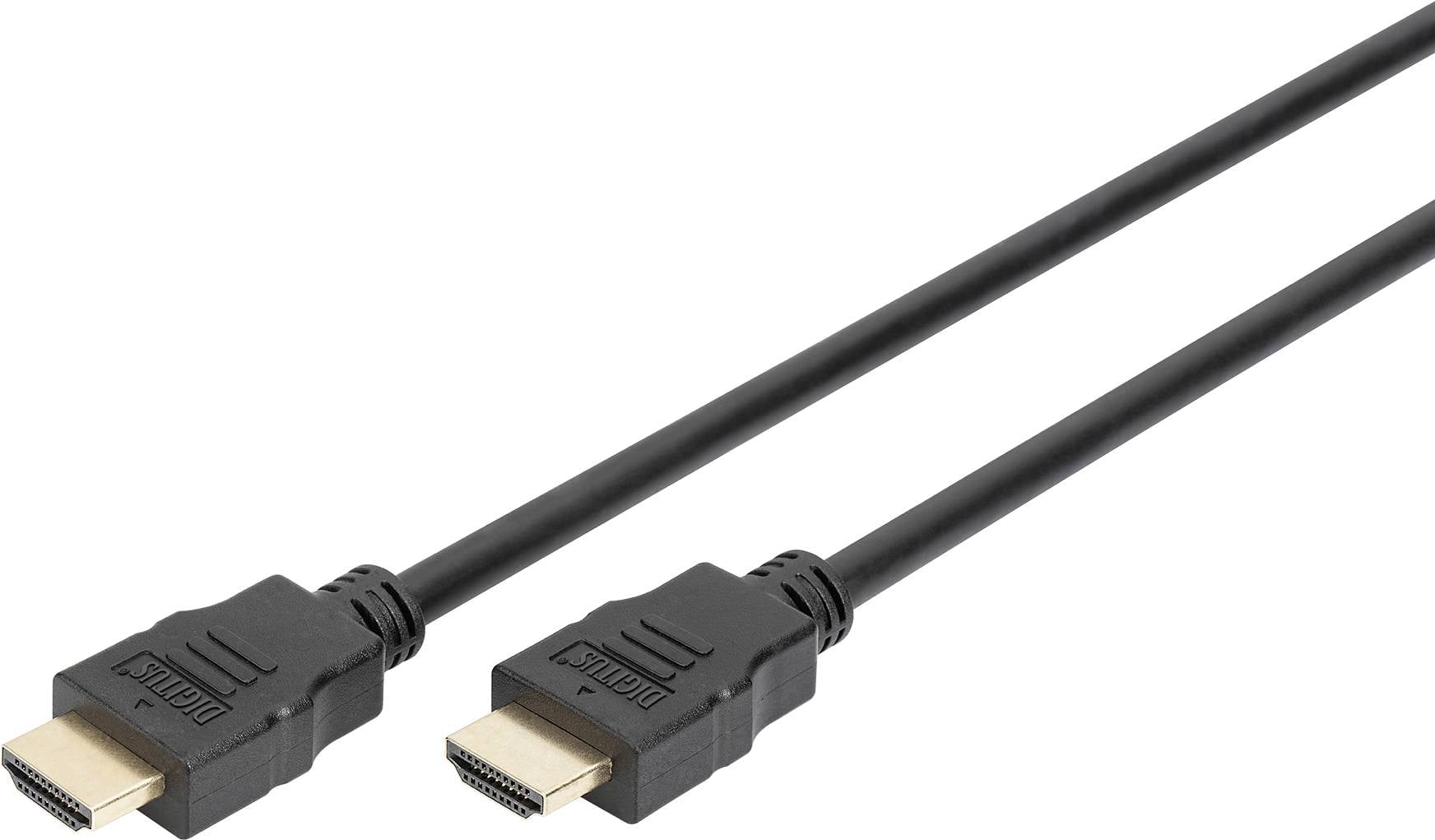Digitus AK-330107-010-S HDMI-kabel HDMI Aansluitkabel HDMI-A-stekker, HDMI-A-stekker 1.00 m Zwart 4K UHD, Audio Return C