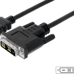 Digitus AK-330300-030-S HDMI-kabel HDMI / DVI Adapterkabel HDMI-A-stekker, DVI-D 18+1-polige stekker 3.00 m Zwart Schroe Digitus AK-330300-030-S HDMI-kabel HDMI / DVI Adapterkabel HDMI-A-stekker, DVI-D 18+1-polige stekker 3.00 m Zwart Schroe
