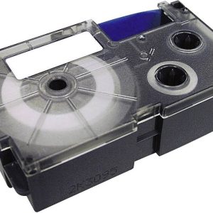 Casio XR-12RD1 Labeltape Kunststof Tapekleur: Rood Tekstkleur: Zwart 12 mm 8 m